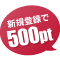 新規会員登録で500ポイントプレゼント